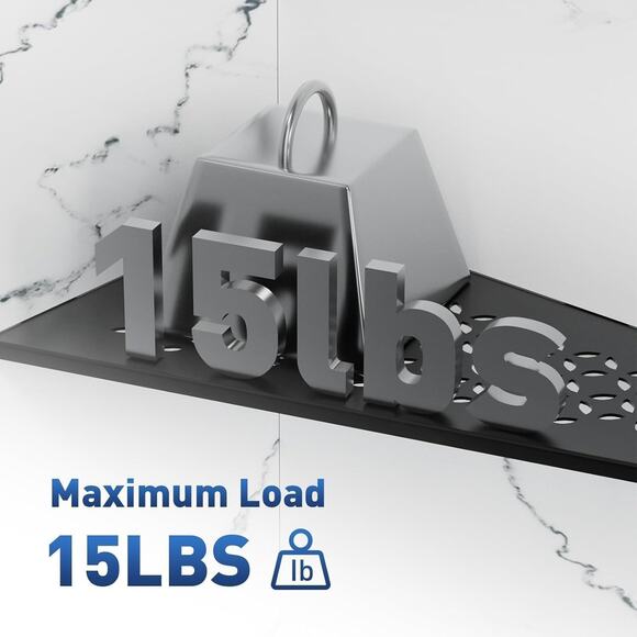 12" Corner Shower Caddy Shelves, 2 Pack Bathroom Shower Shelf for Tiled Wall, St - Picture 8 of 8